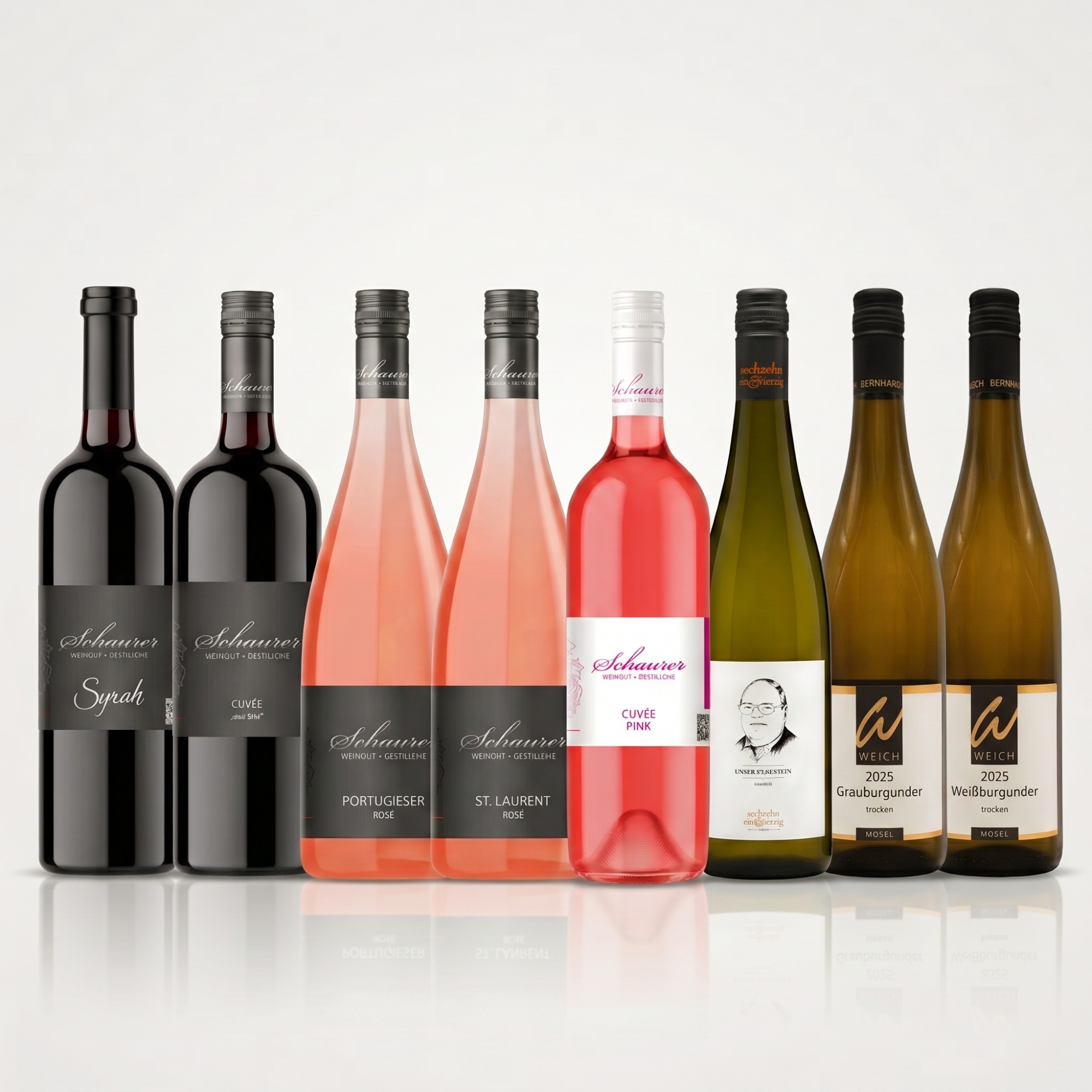 Einmal Herbst, alles drin: acht Weine von Weingut Schaurer, Weingut Weich und sechzehn ein&vierzig – Rotwein, Rosé und Weißwein